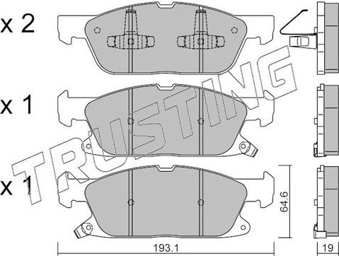 Тормозные колодки Trusting. Артикул 1117.0