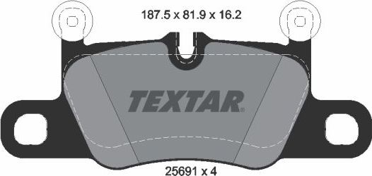 Тормозные колодки Textar. Артикул 2569101