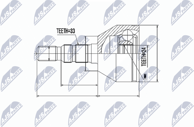 Шрус внутренний (граната) NTY. Артикул NPZ-PL-025