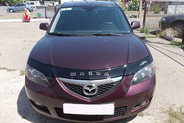 Дефлектор VT52 для капота Mazda 3 I седан 2003-2008. Артикул MZD02VT