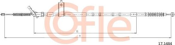 Трос ручника (тросик ручного тормоза) Cofle задний левый для Toyota Ipsum II (M20) 2001-2009. Артикул 92.17.1484