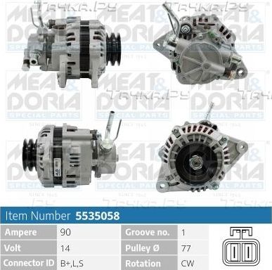 Генератор Meat & Doria для Mitsubishi Pajero II 1990-2000. Артикул 5535058