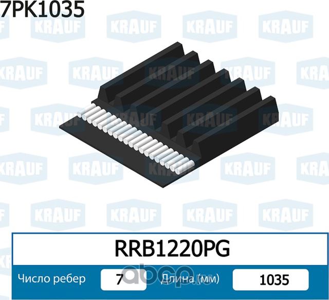 Ремень поликлиновой Krauf. Артикул RRB1220PG