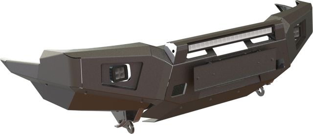 Бампер силовой STC передний тип Revo для Lexus GX 470 2002-2009 с защитной дугой, ПТФ и балкой дальнего света. Артикул STC-LGX470-BFR-C1-L1L4