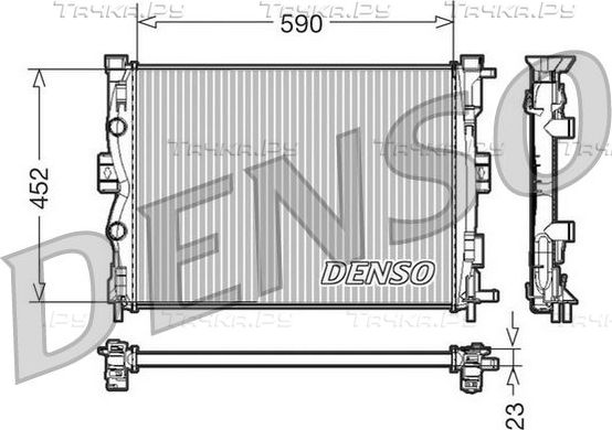 Радиатор охлаждения двигателя Denso для Renault Grand Scenic II 2004-2006. Артикул DRM23055