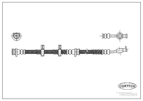 Тормозной шланг Corteco. Артикул 19032564