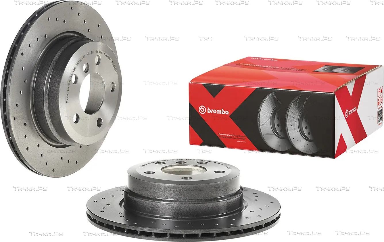 Тормозной диск Brembo XTRA LINE - Xtra задний для BMW X5 II (E70) 2006-2013. Артикул 09.9925.1X
