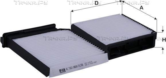 Салонный фильтр FIL Filter. Артикул HC 7163