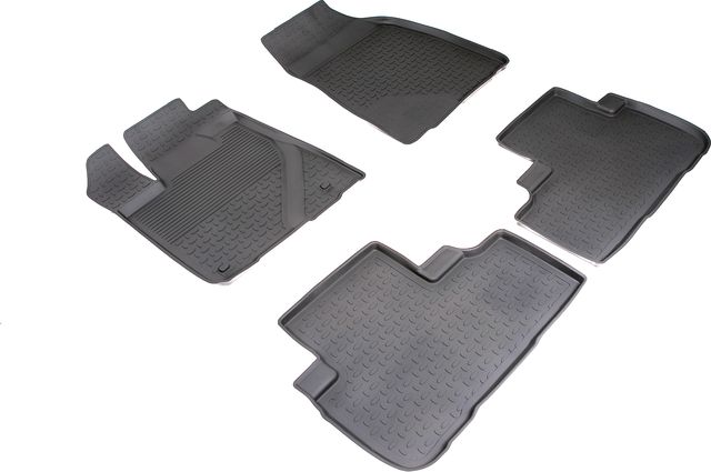 Коврики резиновые Seintex с высоким бортиком для салона Toyota Highlander III 2013-2019. Артикул 85456