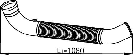 Глушитель (труба соединительная) Dinex задний для Scania G 2004-2015. Артикул 68505