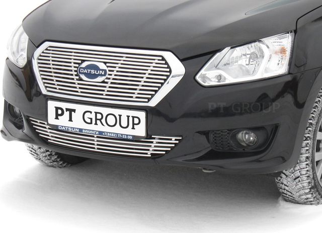 Накладка PT Group на решетку бампера d10 мм (НПС) для Datsun on-DO I седан 2014-2020. Артикул 16021002