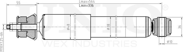 Амортизатор подвески (Unio). Артикул SAB-20015