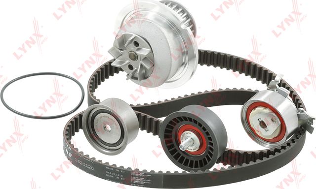 Помпа (водяной насос) с комплектом ремня ГРМ LYNXauto. Артикул PW-1352