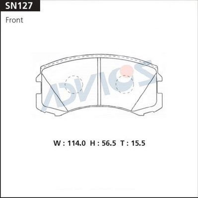 Тормозные колодки Advics. Артикул SN127