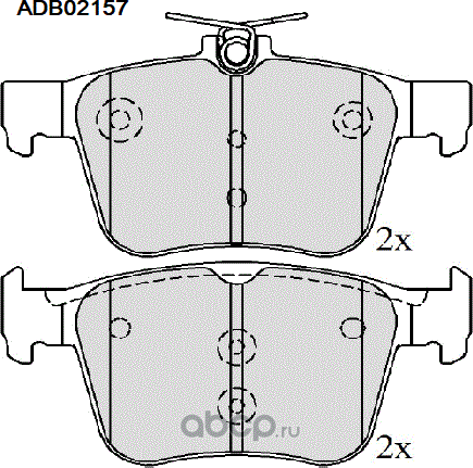 Колодки тормозные дисковые (Allied Nippon). Артикул ADB02157