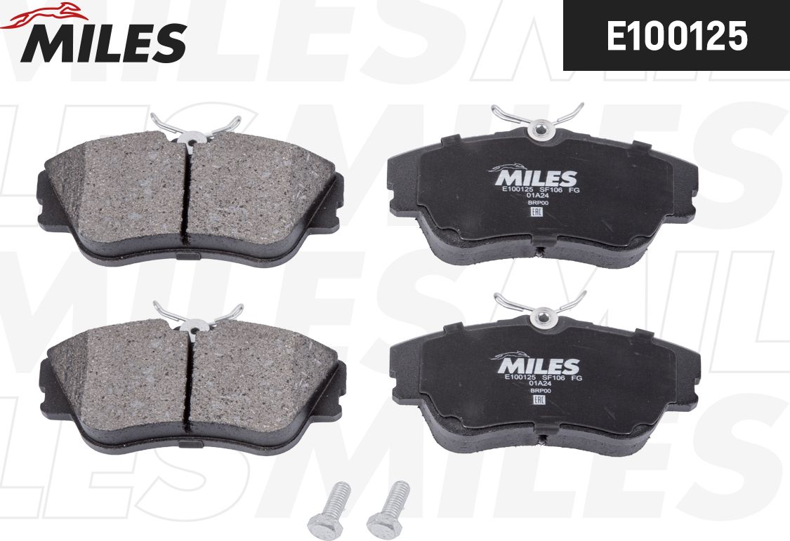 Тормозные колодки Miles (Semi-Metallic). Артикул E100125