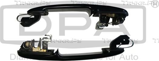 Ручка двери DPA задняя правая/левая для Volkswagen Sharan I 1995-2010. Артикул 88391807802