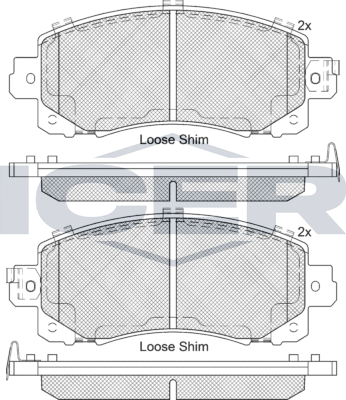 Тормозные колодки Icer. Артикул 182313