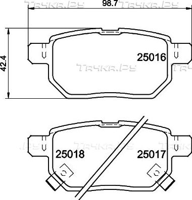 Тормозные колодки Nisshinbo задние для Lexus CT I 2010-2018. Артикул NP1071