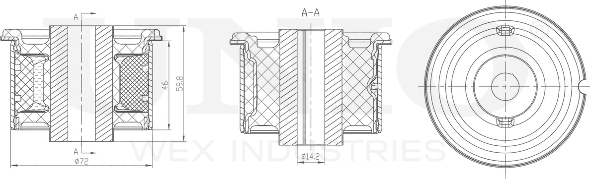 Сайлентблок рычага подвески (Unio). Артикул RMP-20231