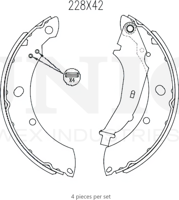 Колодки тормозные барабанные, комплект (Unio). Артикул BRP-10063