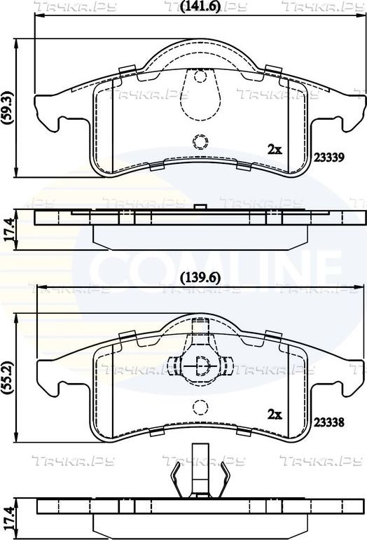 Тормозные колодки Comline Comline. Артикул CBP01231