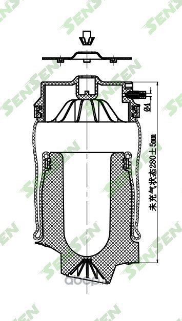ПНЕВМОБАЛЛОНПОДВЕСКИ MERCEDES BENZ R-CLASS W251 R350 R500 2006-2013 RE (Sensen). Артикул SAR017