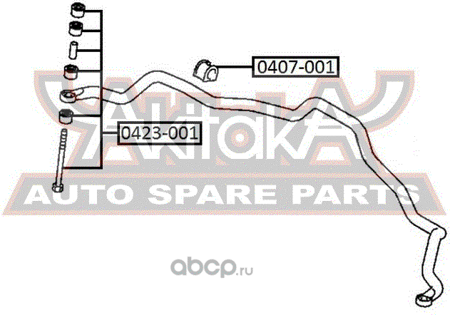 Втулка стабилизатора Asva. Артикул 0407-001