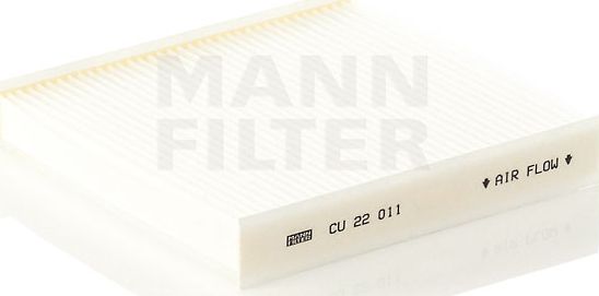 Салонный фильтр Mann-Filter для Dacia Logan II 2012-2024. Артикул CU 22 011