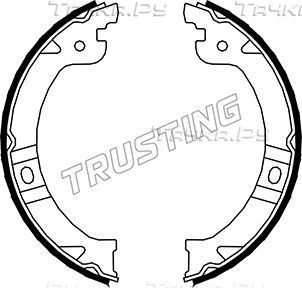 Тормозные колодки (стояночная тормозная система) Trusting задние для Chrysler Voyager III 1995-2001. Артикул 023.002