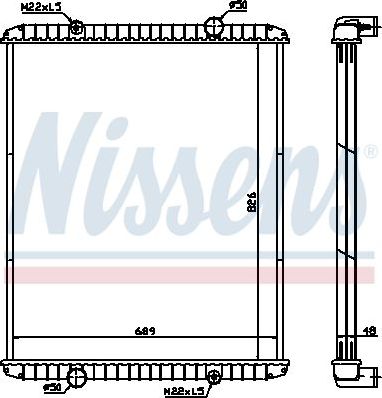 Радиатор охлаждения двигателя Nissens для Renault Premium I 1996-2006. Артикул 638490