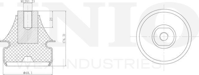 Опора КПП (Unio). Артикул RMP-15121