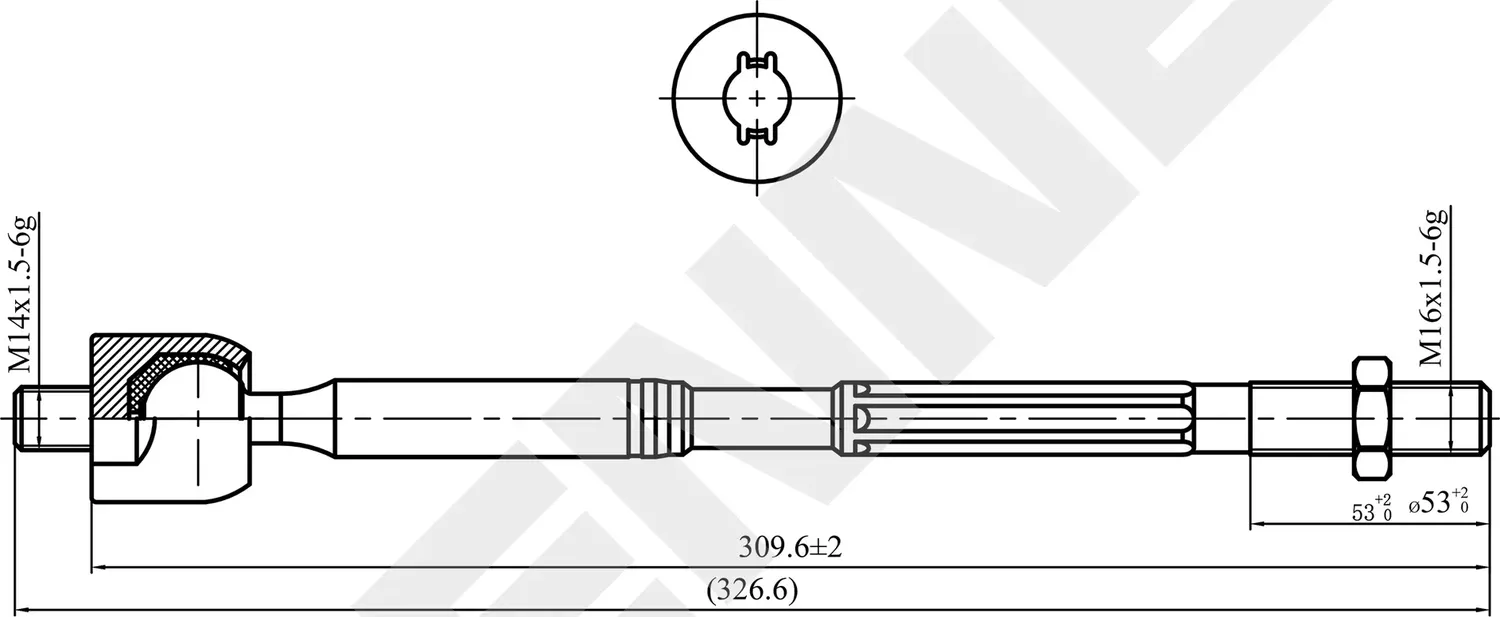 Тяга рулевая TOYOTA AVENSIS 03-08, COROLLA VERSO 04-09 (Zennek). Артикул DTR0050