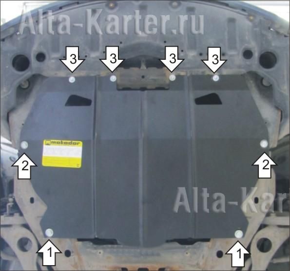 Защита Мотодор для двигателя, КПП Mazda 6 II 2007-2012. Артикул 01131