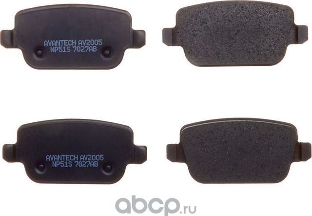 Колодки тормозные дисковые задние (Avantech). Артикул AV2005