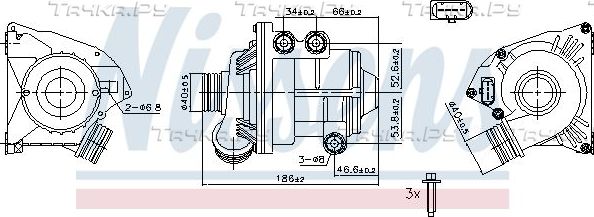 Помпа (водяной насос) Nissens для BMW X5 II (E70) 2006-2010. Артикул 831087