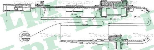Трос сцепления LPR для Fiat Bravo I 1995-2001. Артикул C0045C