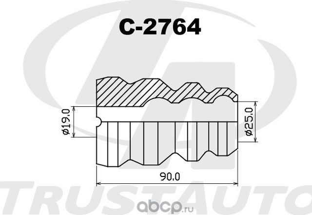 Защитный комплект амортизатора 2764 (Trustauto). Артикул C2764