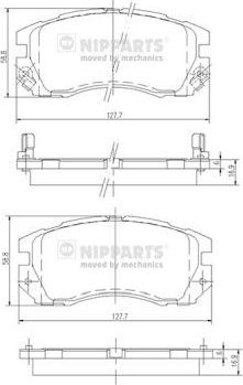 Тормозные колодки Nipparts передние для Subaru Impreza I 1994-2000. Артикул J3607009