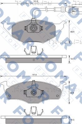 Тормозные колодки Fomar. Артикул FO 687881
