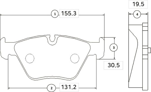 Тормозные колодки CTR передние для BMW 5 IV (E39) 1995-2003. Артикул GK0004