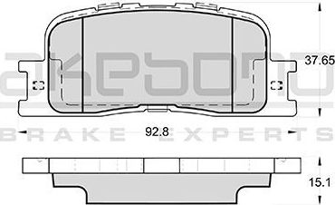 Тормозные колодки Akebono Standard. Артикул AN-659K
