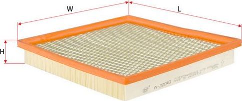Воздушный фильтр Sakura для Saab 9-5 II 2010-2012. Артикул A-32040