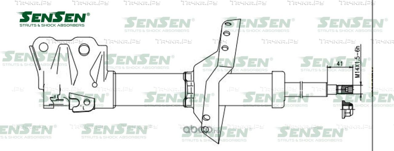 42142208 Амортизатор перед. лев. газ SUBARU FORESTER 11-13 2011-2013 (Sensen). Артикул 42142208