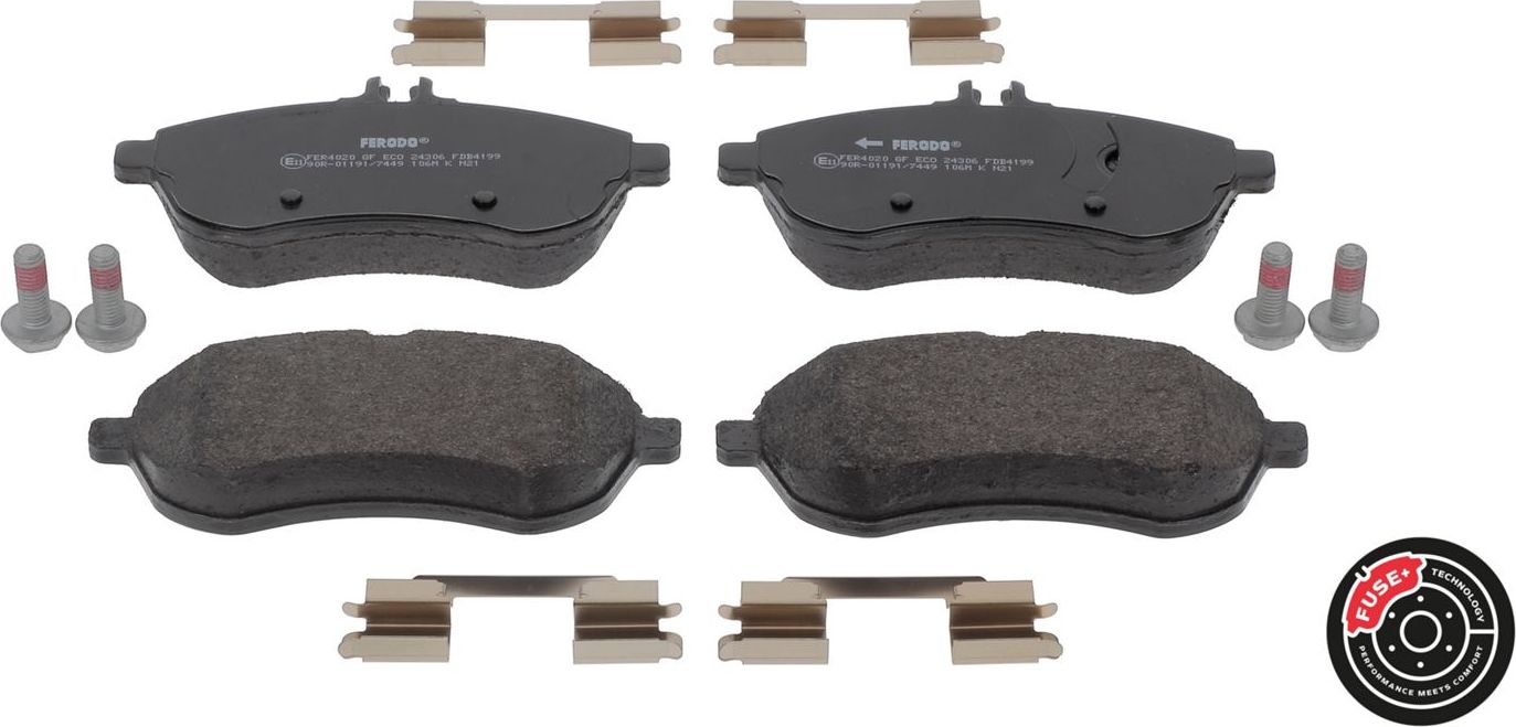 Тормозные колодки Ferodo FUSE+ Technology. Артикул FDB4199
