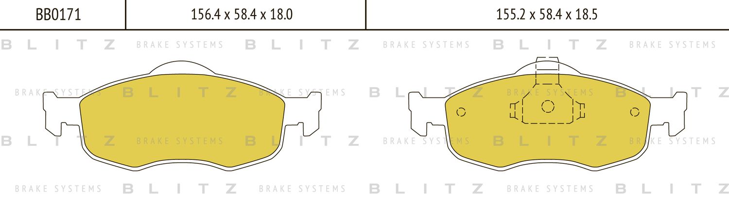 Колодки тормозные дисковые | перед | (Blitz) Blitz. Артикул BB0171