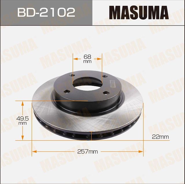 Тормозной диск Masuma. Артикул BD-2102