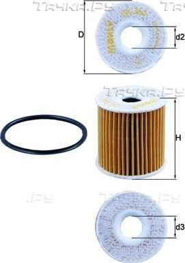 Масляный фильтр Mahle для Smart Fortwo I (W450) 1998-2007. Артикул OX 346D