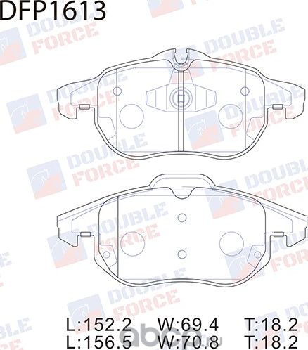 Колодки тормозные дисковые Double Force. Артикул DFP1613
