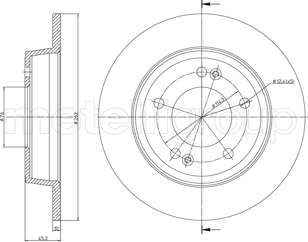 Тормозной диск Metelli. Артикул 23-1440C